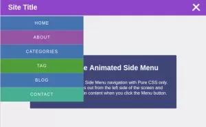 animated side menu