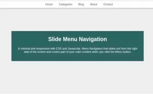 responsive animated slide out menu navigation